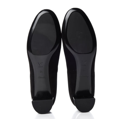Louis Vuitton Suede Uniformes Pump 38 Black 5 of 9