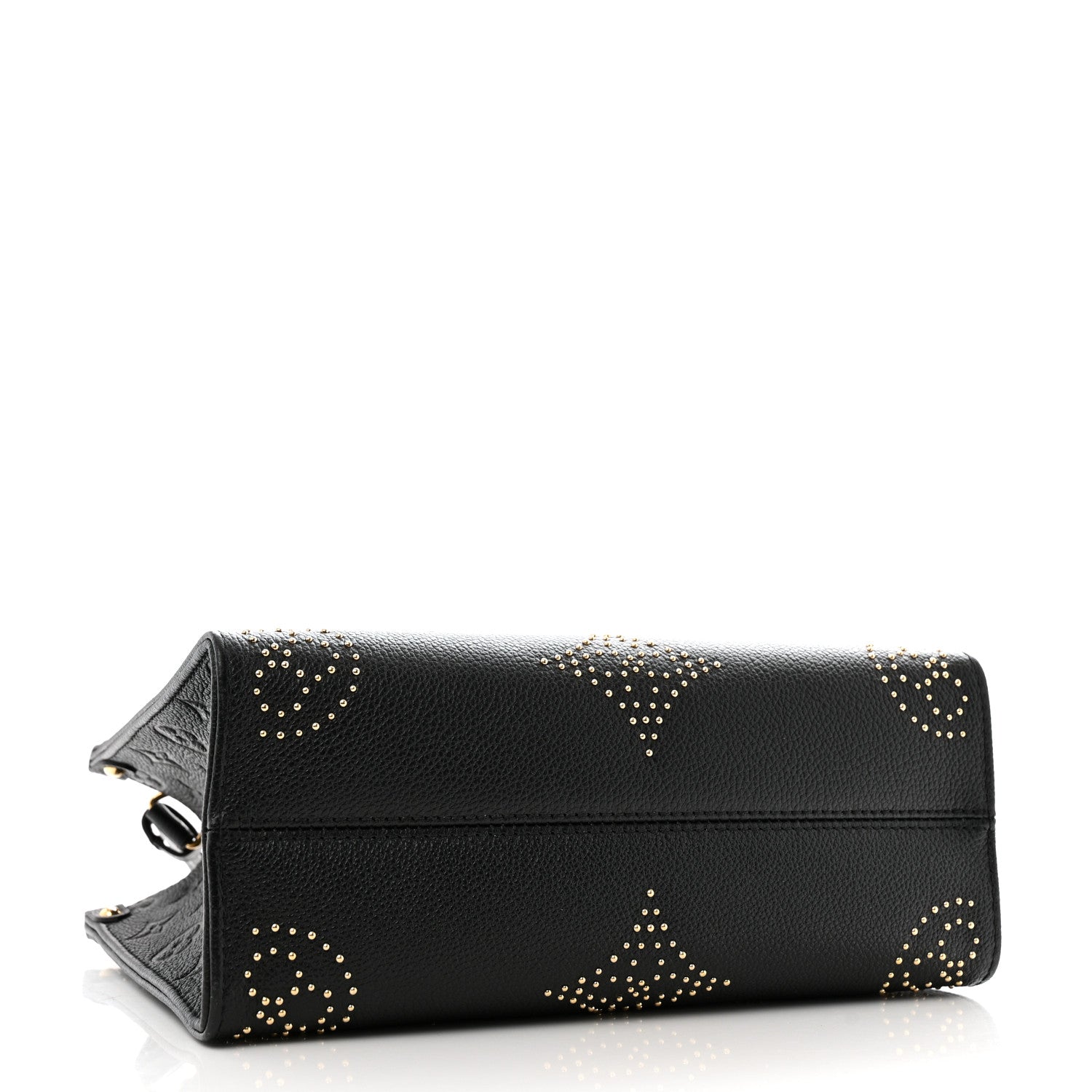 Louis Vuitton Grained Calfskin Studded Monogram Giant Onthego PM Black 4 of 12
