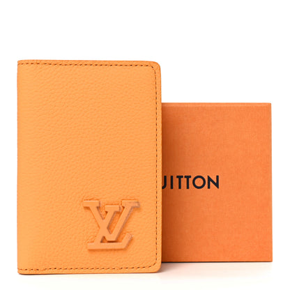 Louis Vuitton Grained Calfskin Aerogram Pocket Organizer Safran 7 of 7
