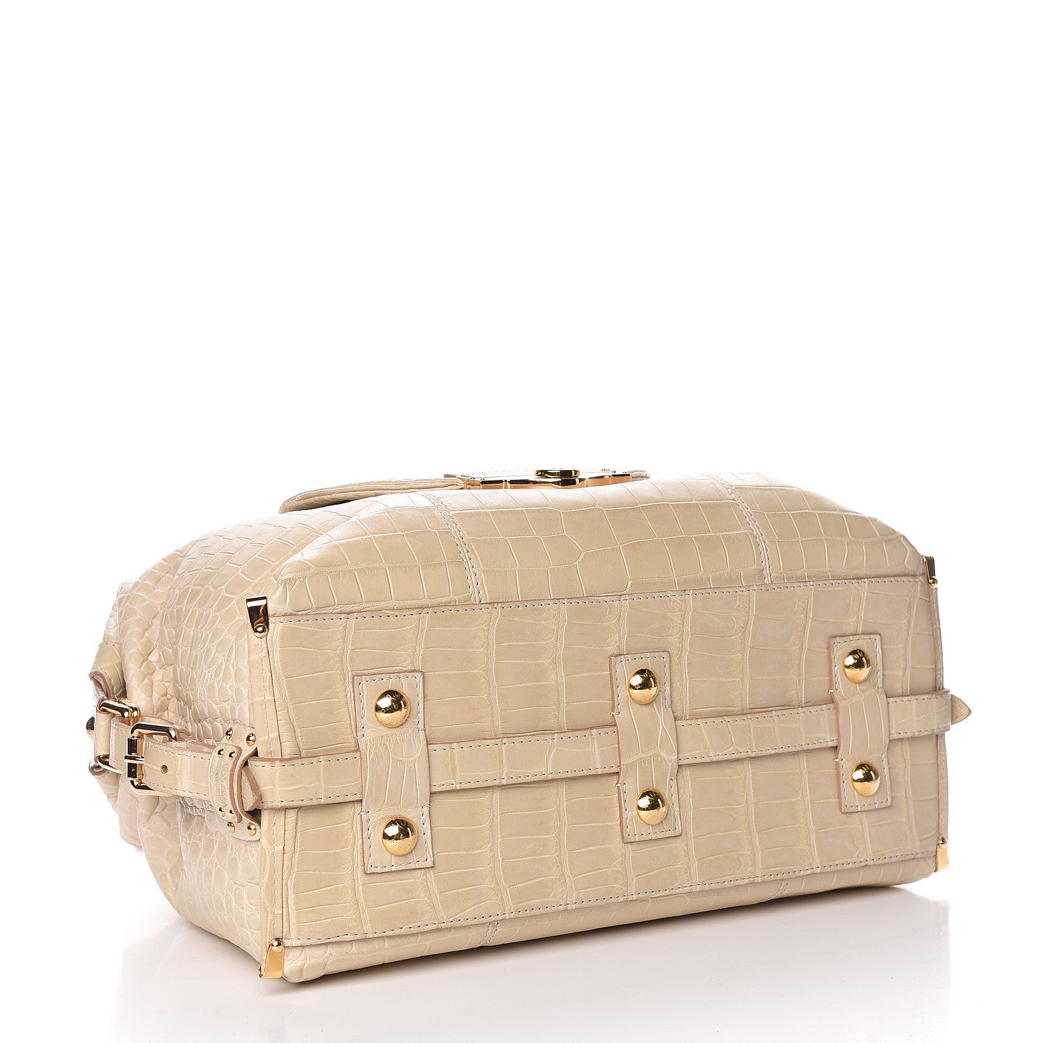 Louis Vuitton Crocodile Sac Louis Beige 4 of 18