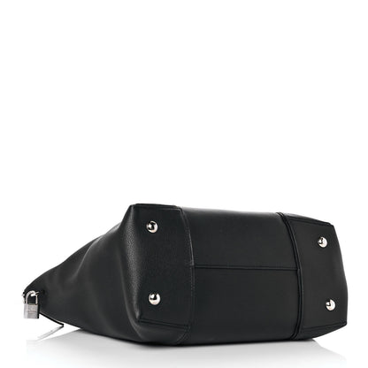 Louis Vuitton Veau Cachemire Watersnake Soft Lockit MM Black 3 of 9