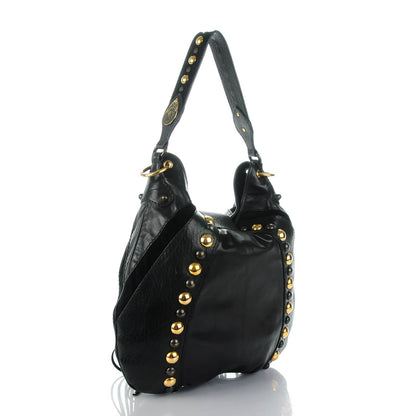 Gucci Calfskin Suede Fringe Babouska Hobo Black 3 of 8