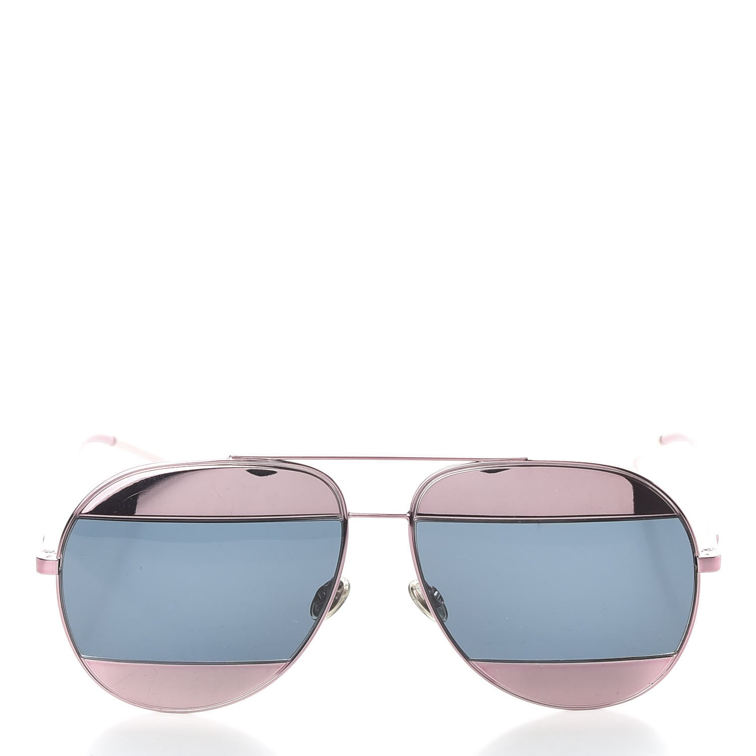 Christian Dior Metal Split 1 Aviator Sunglasses Rose Gold 2 of 6