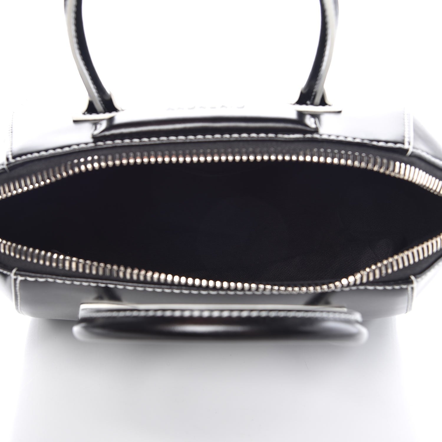 Givenchy Calfskin Contrast Topstitch Small Antigona Black White 5 of 7