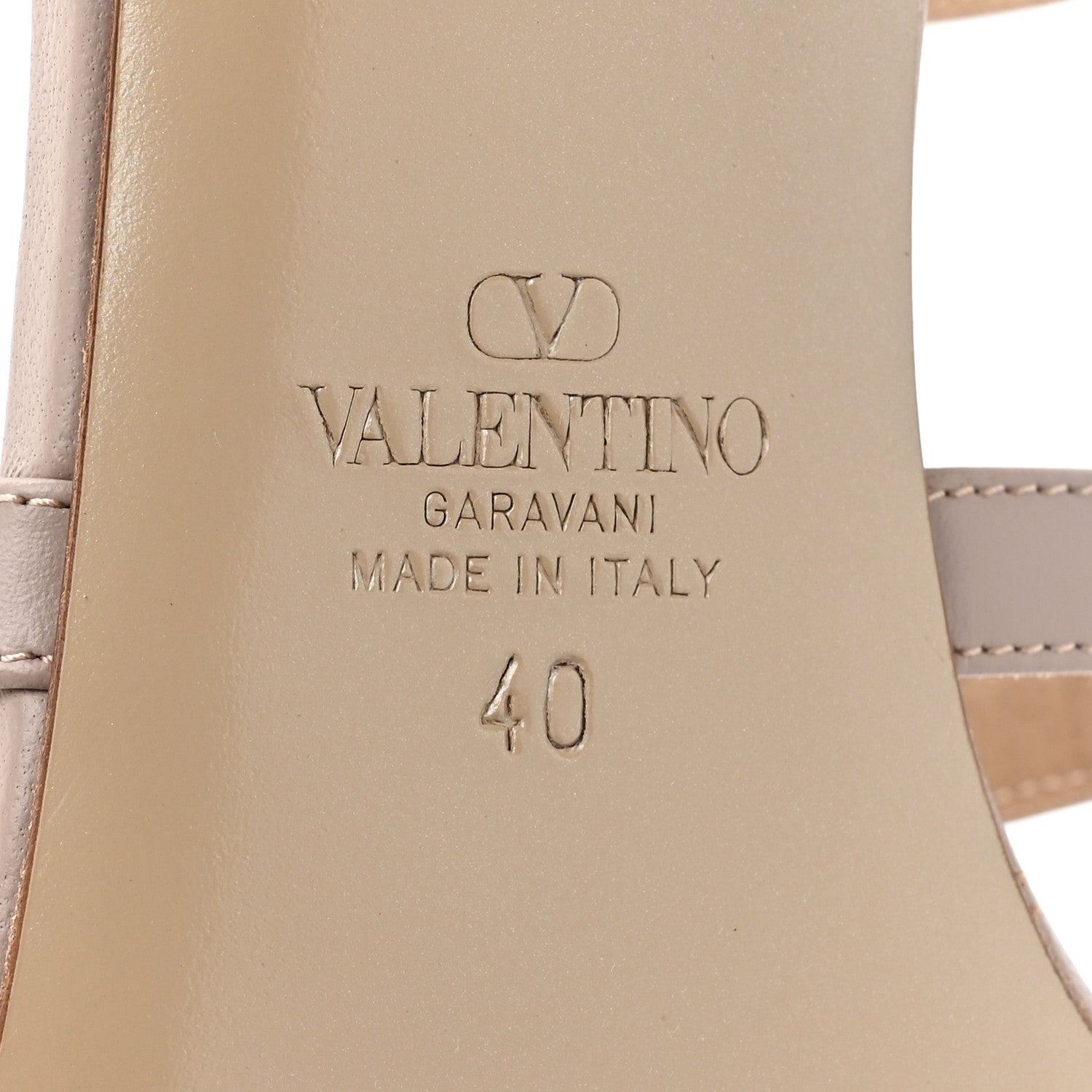 Valentino Garavani Calfskin Rockstud 60mm Caged Slide Sandals 40 Poudre 6 of 8