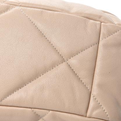 Chanel Lambskin Quilted Maxi Chanel 19 Flap Light Beige 8 of 13