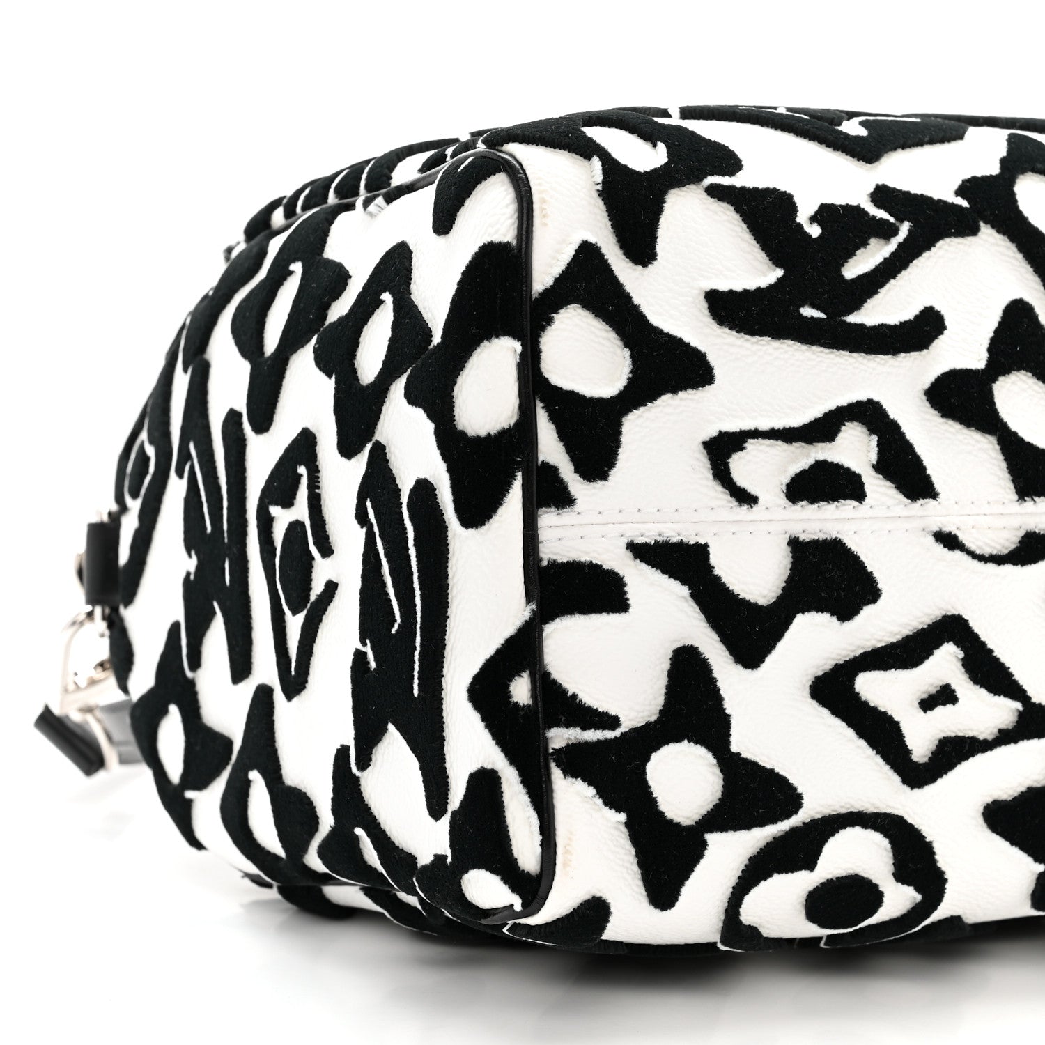 Louis Vuitton X UF Tufted Monogram Speedy Bandouliere 25 White Black 9 of 10