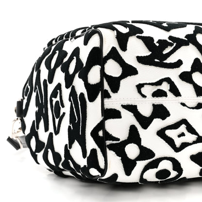 Louis Vuitton X UF Tufted Monogram Speedy Bandouliere 25 White Black 9 of 10