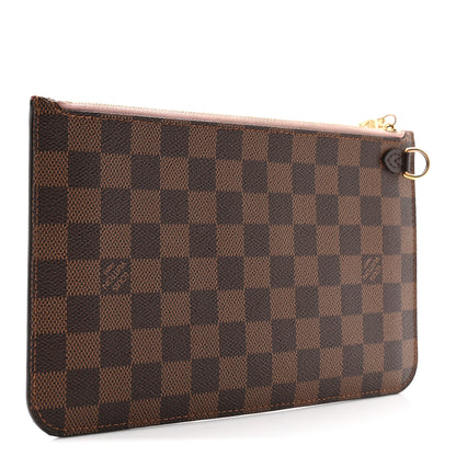 Louis Vuitton Damier Ebene Neverfull MM GM Pochette Rose Ballerine 3 of 12
