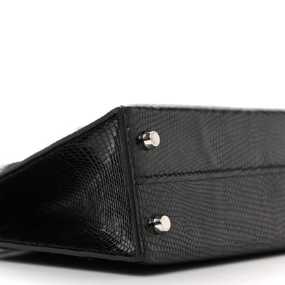 Hermes Shiny Lizard Mini Kelly Sellier 20 Black 9 of 14