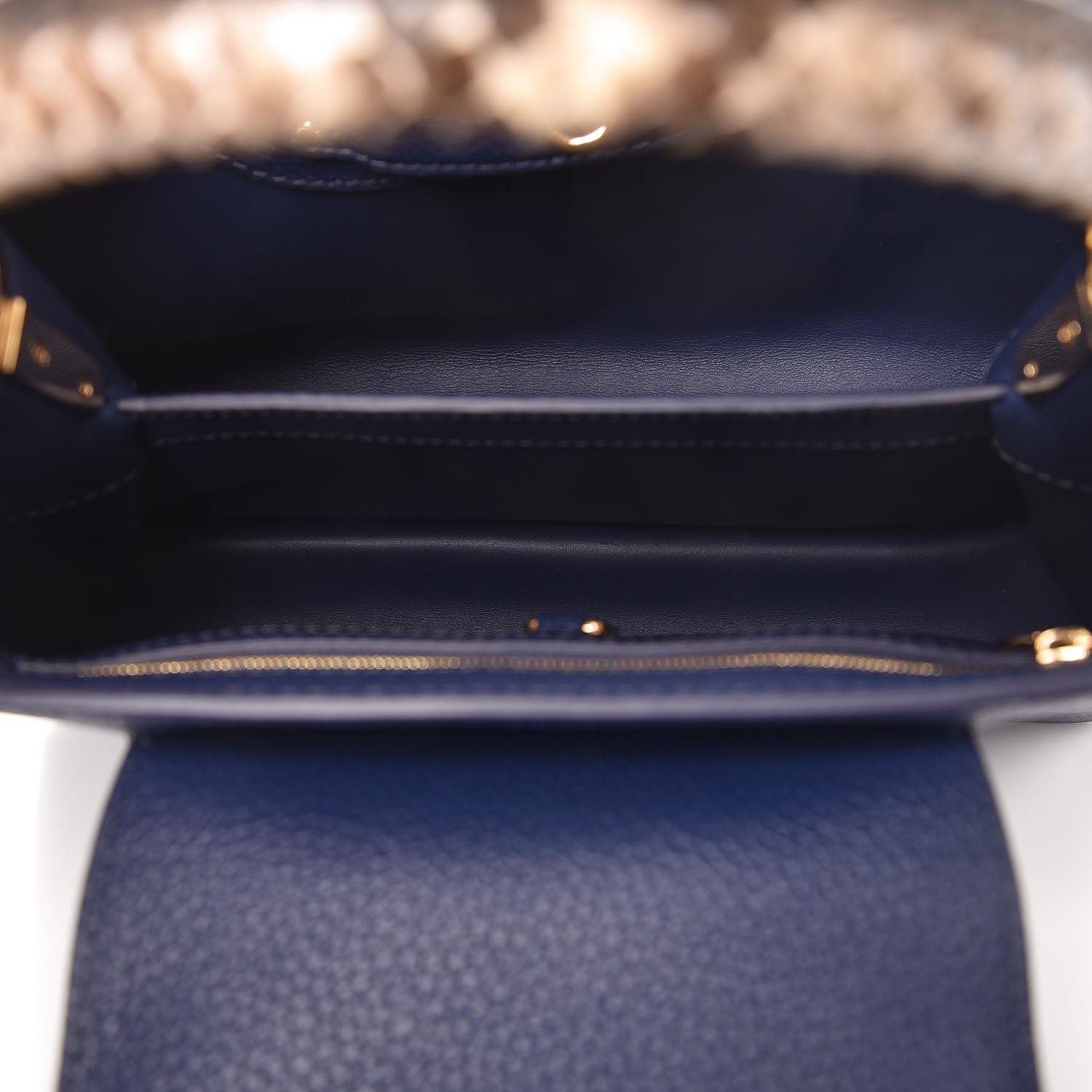 Louis Vuitton Taurillon Python Capucines PM Blue Marine 6 of 19