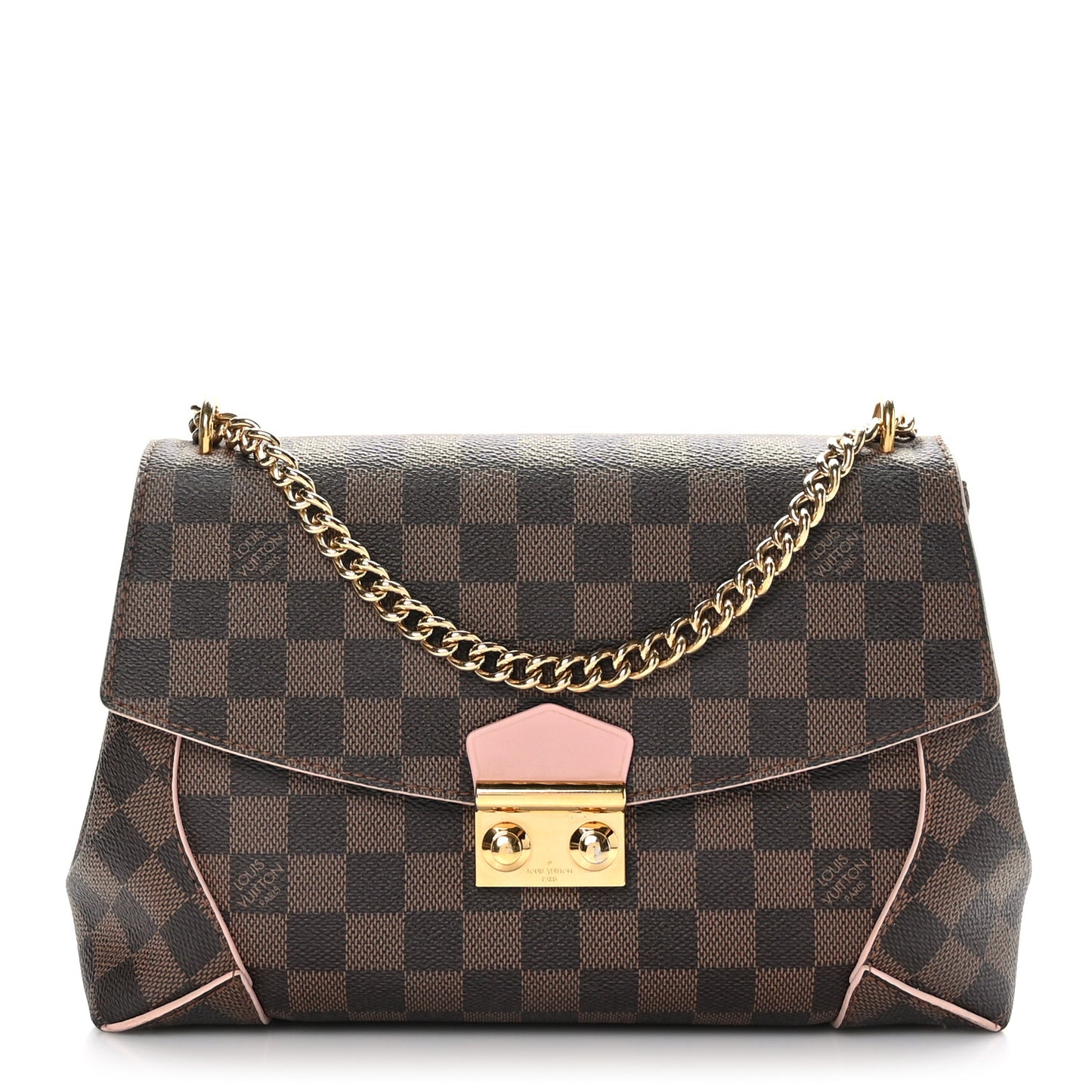 Damier Ebene Caissa Clutch Rose Ballerine
