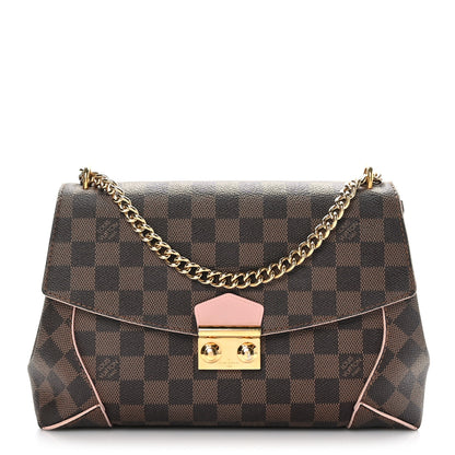 Louis Vuitton Damier Ebene Caissa Clutch Rose Ballerine 1 of 9