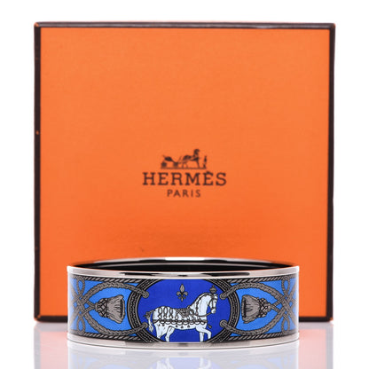Hermes Printed Enamel Wide Grand Apparat Bracelet 65 6 of 6