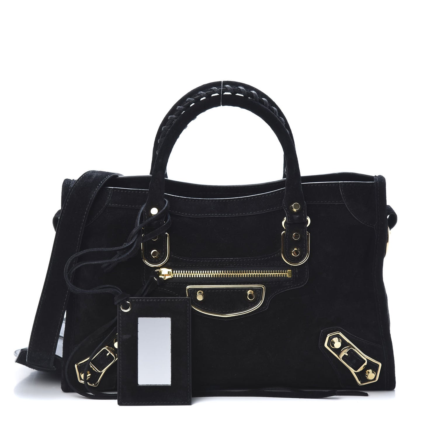 Suede Gold Metallic Edge Hardware S City Black