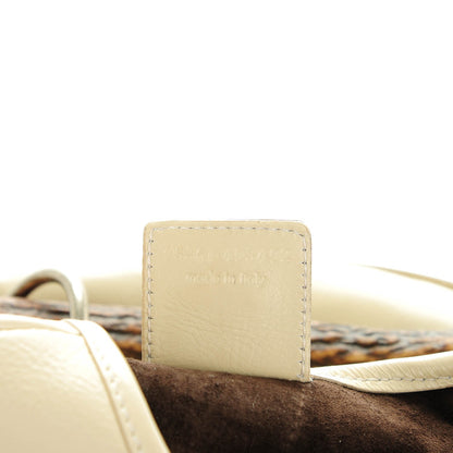 Saint Laurent Calfskin Mombasa Horn Hobo Off White 7 of 7