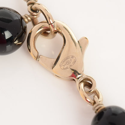 Chanel Pearl Beaded CC Long Necklace Black 5 of 6
