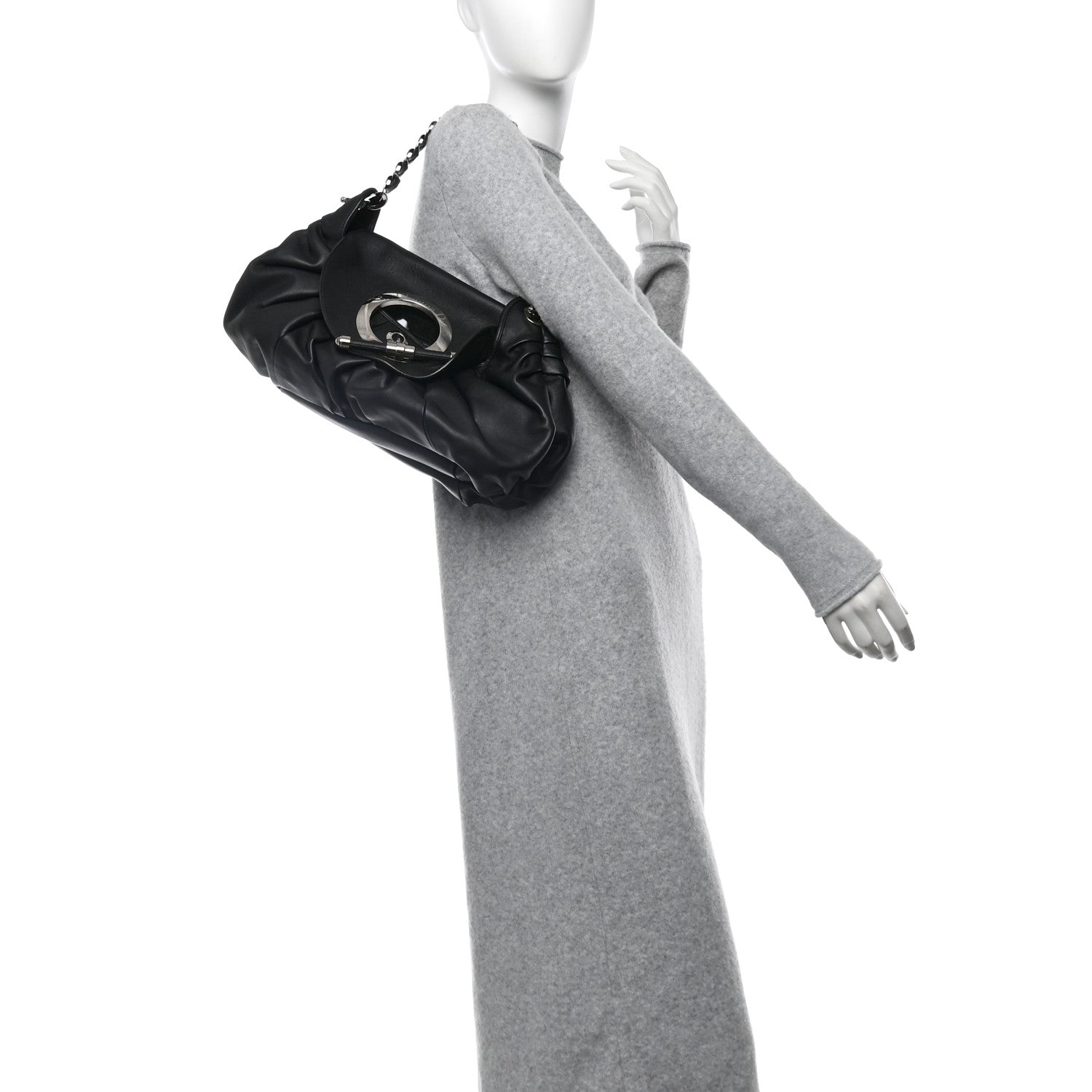 Christian Dior Lambskin Jazzclub Shoulder Bag Black 2 of 10