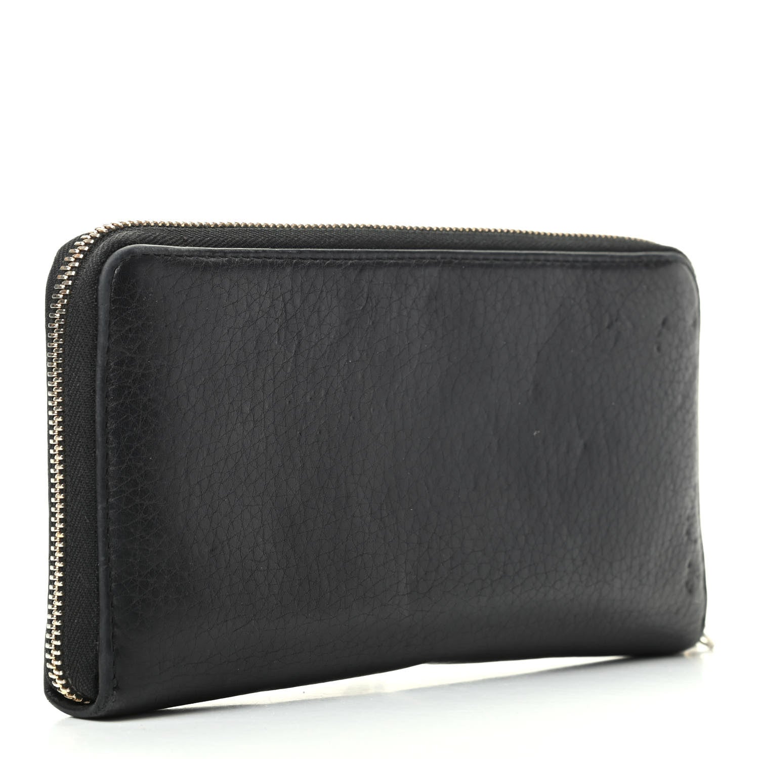 Gucci Pebbled Calfskin Soho Zip Around Wallet Black 3 of 12