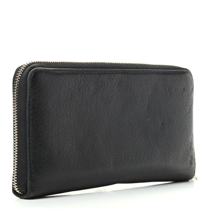 Gucci Pebbled Calfskin Soho Zip Around Wallet Black 3 of 12