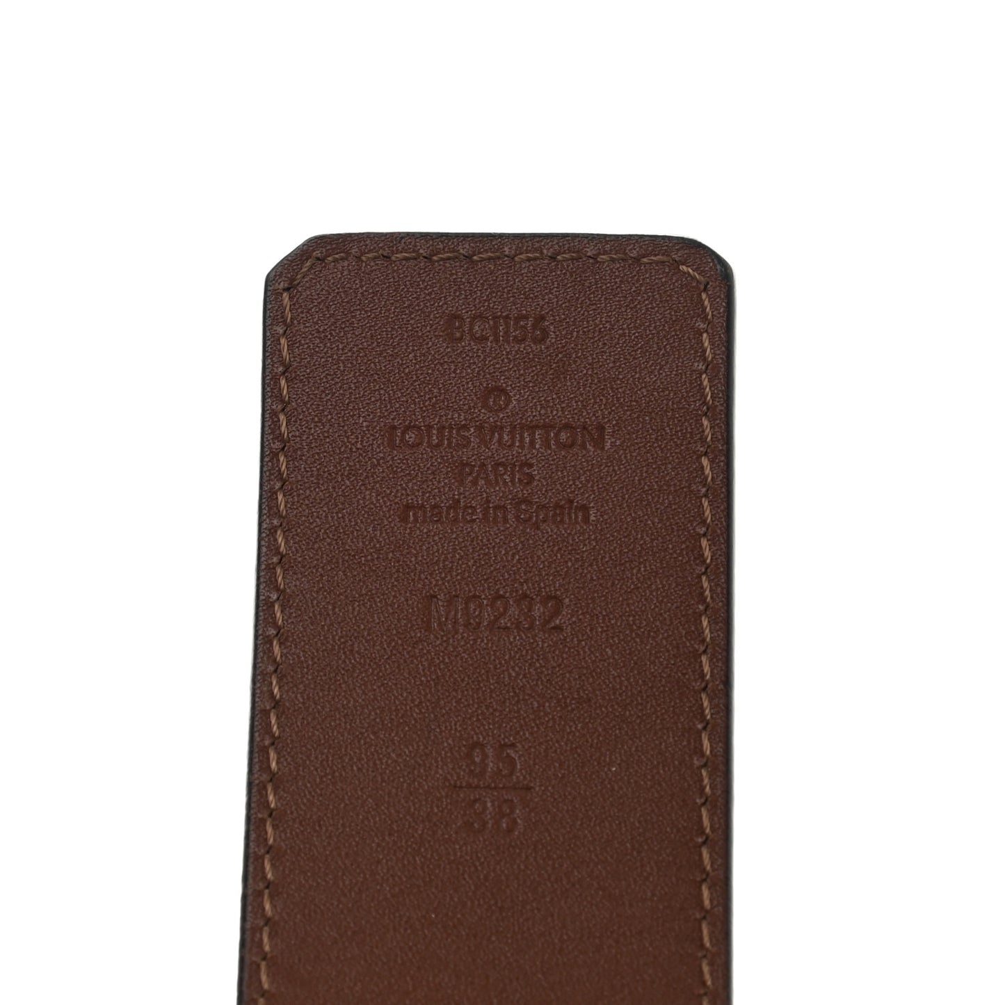 Calfskin 40mm LV Pyramide Reversible Belt 95 38 Black