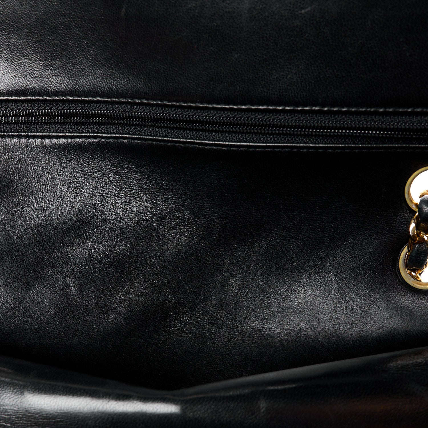 Chanel Lambskin Quilted Medium Double Flap Black 13 of 16