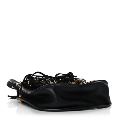 Chloe Calfskin Small Hudson Fringe Shoulder Bag Black 3 of 10