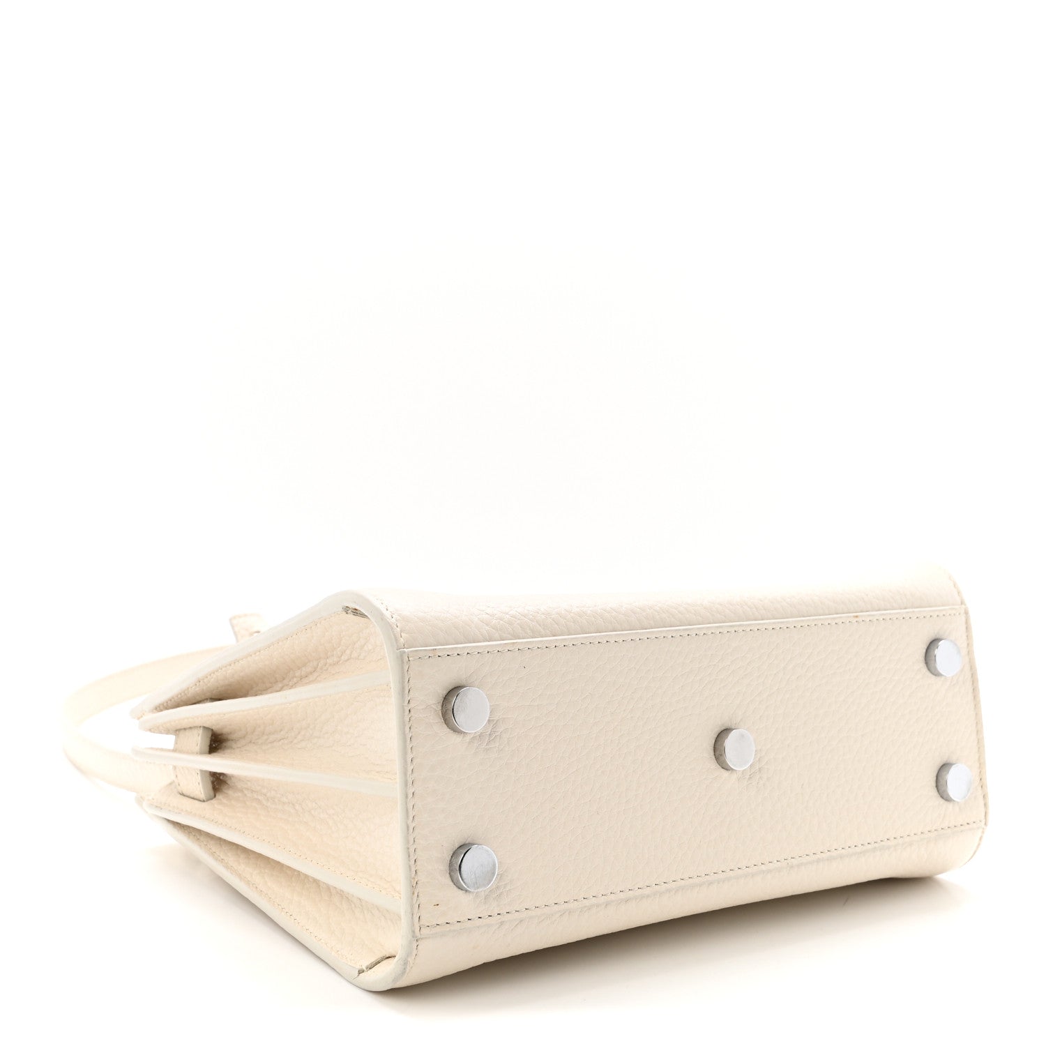 Saint Laurent Grained Calfskin Nano Sac de Jour Dove White 4 of 9