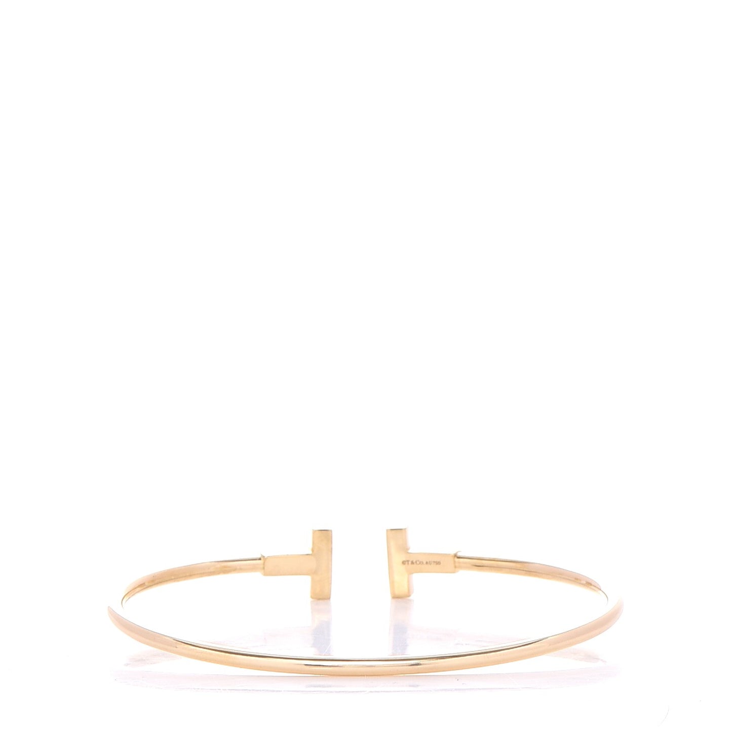 18K Yellow Gold T Wire Bracelet