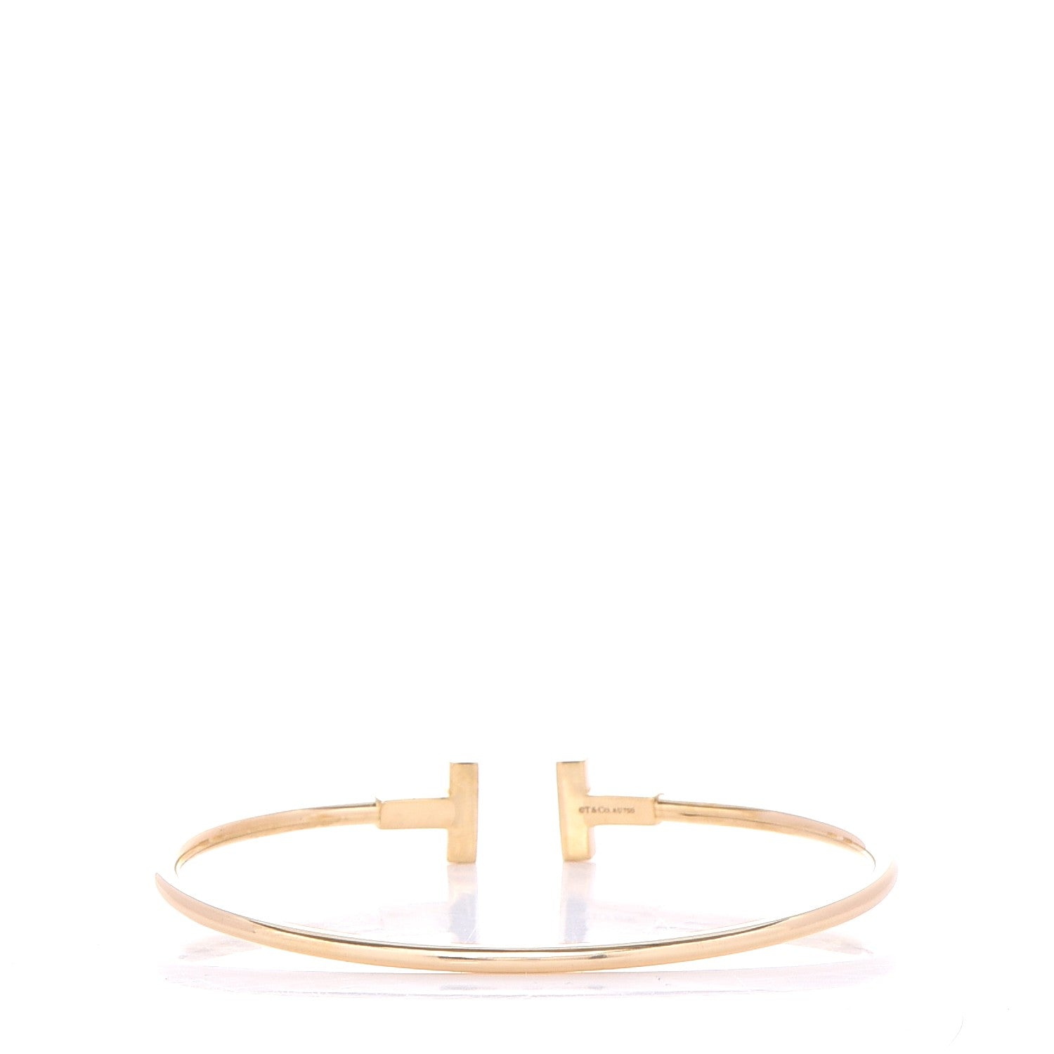 Tiffany 18K Yellow Gold T Wire Bracelet 3 of 5