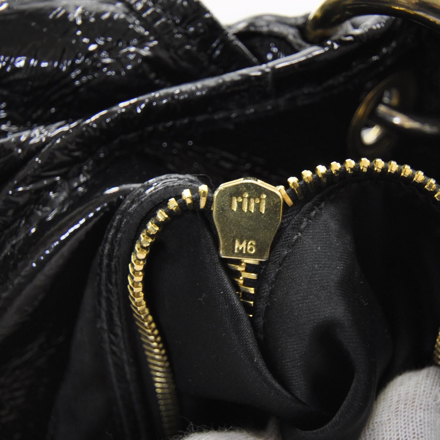 Miu Miu Patent Leather Small Matelasse Coffer Black 9 of 9