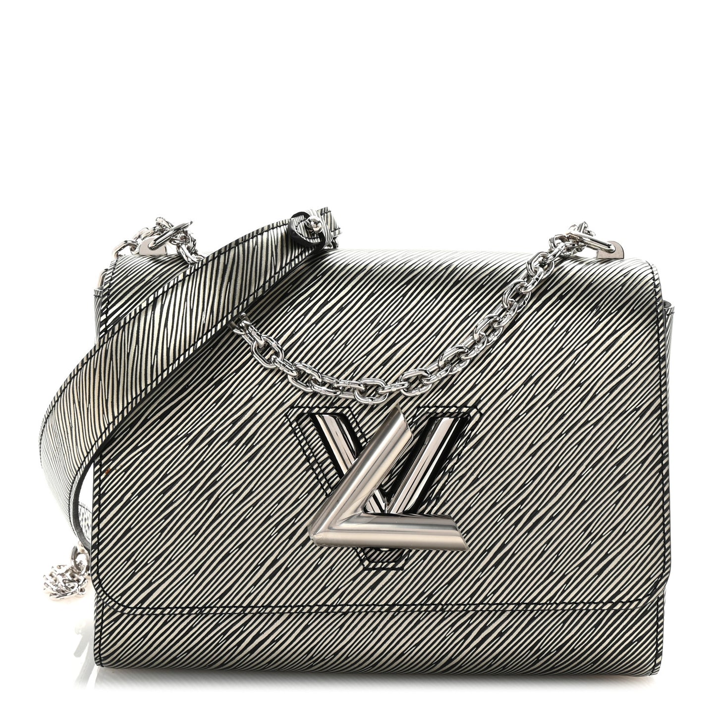 Epi Twist Shoulder Bag MM Platine