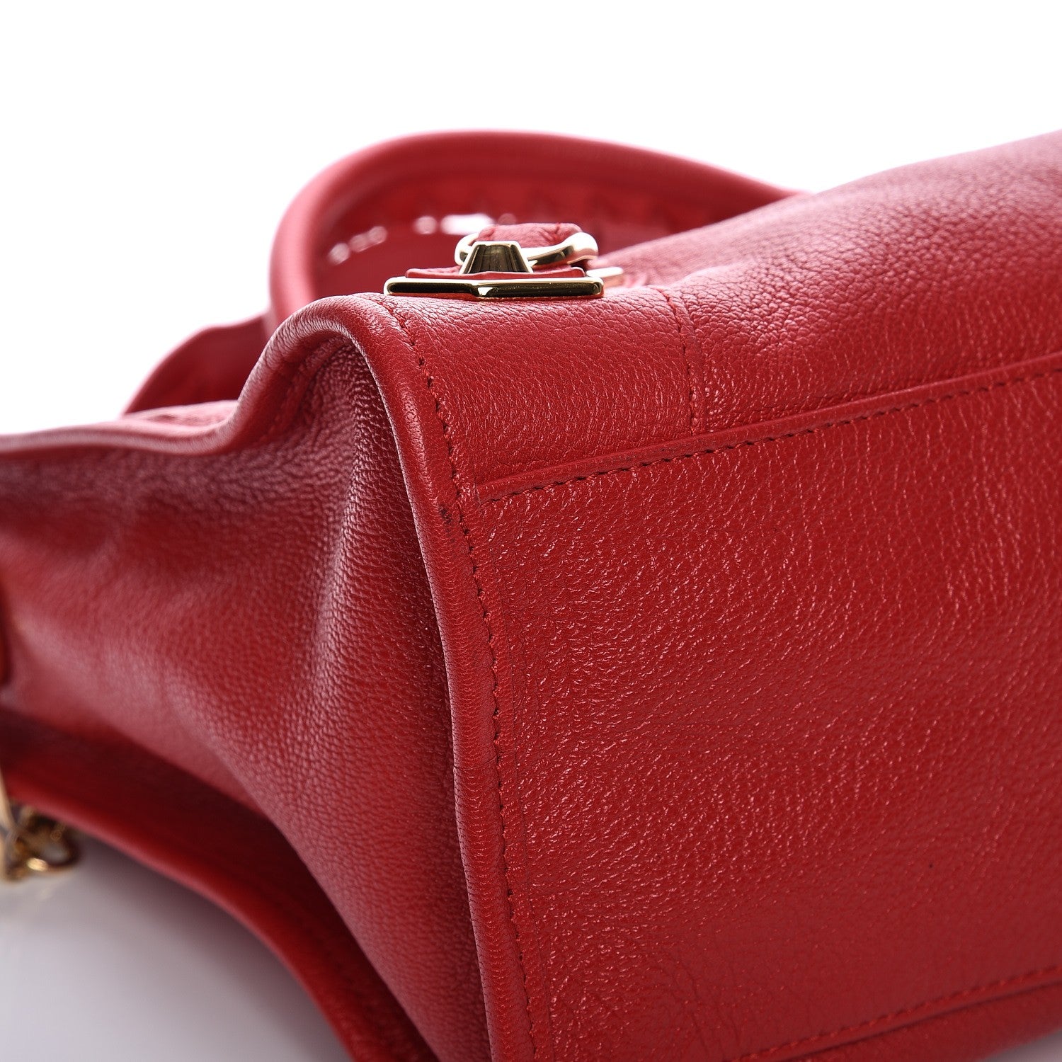 Balenciaga Chevre Gold Metallic Edge Hardware City Rouge Grenade 9 of 11