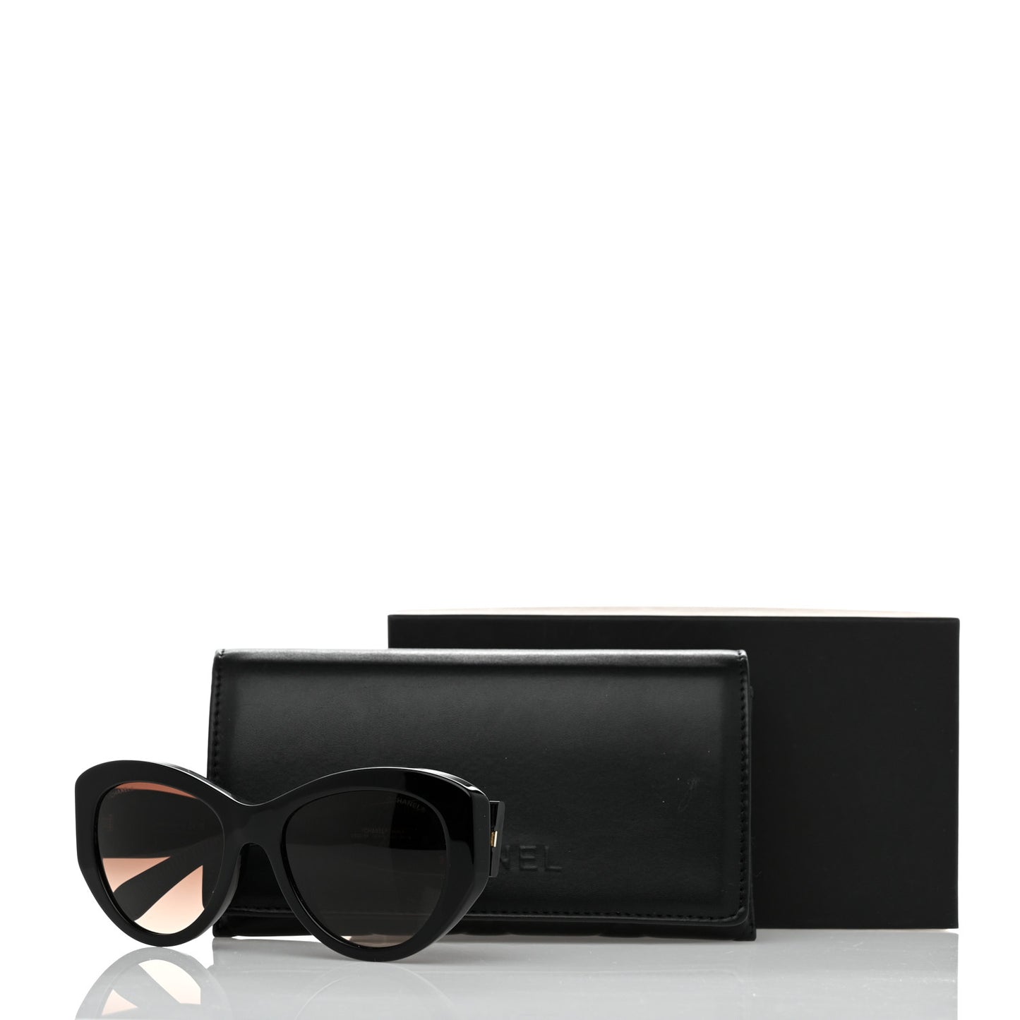 Acetate Butterfly Large CC Sunglasses 5492-A Black