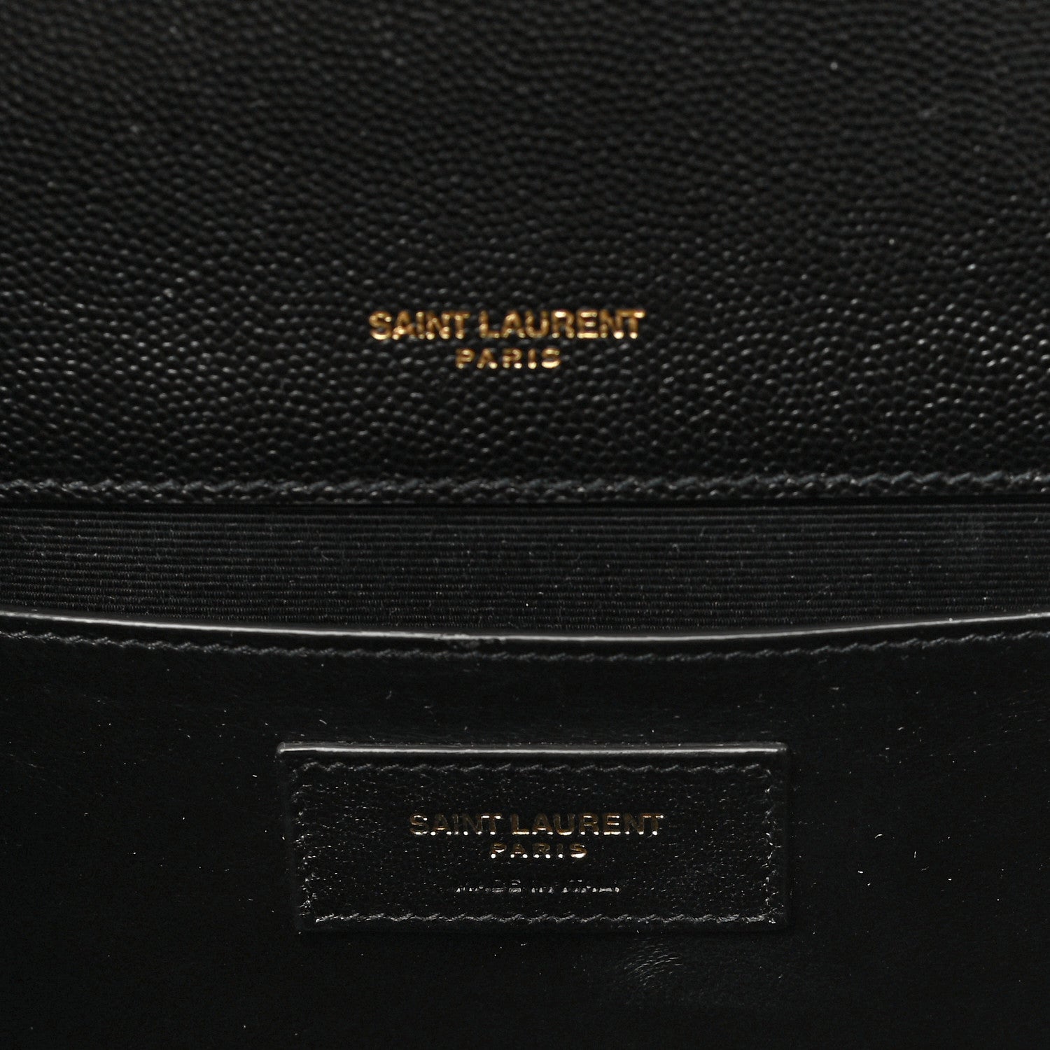 Saint Laurent Grain De Poudre Textured Mixed Matelasse Triquilt Medium Monogram Satchel Black 5 of 8