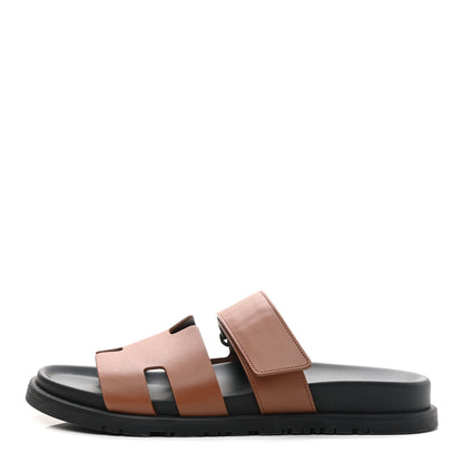 Hermes Epsom Womens Chypre Sandals 39 Natural 1 of 8