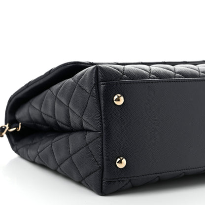 Chanel Caviar Quilted Small Coco Handle Flap Navy 9 of 10