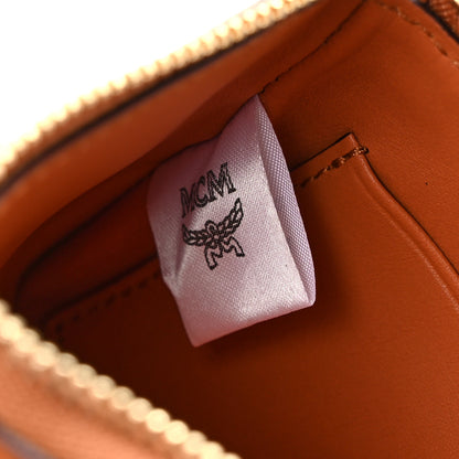 MCM Spanish Calfskin X-Mini Aren Wristlet Zip Pouch Cognac 7 of 8