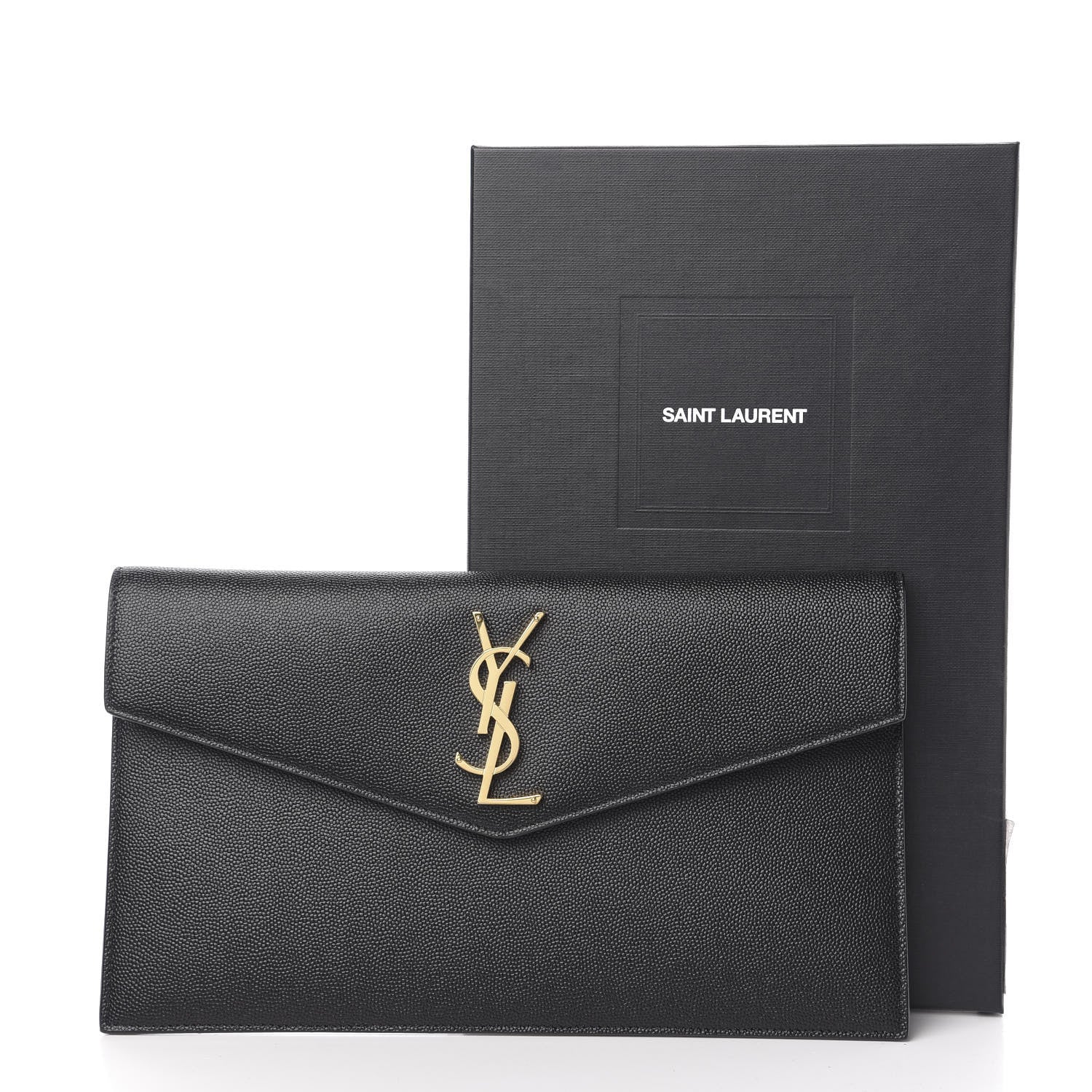 Saint Laurent Grain De Poudre Uptown Pouch Black 6 of 6