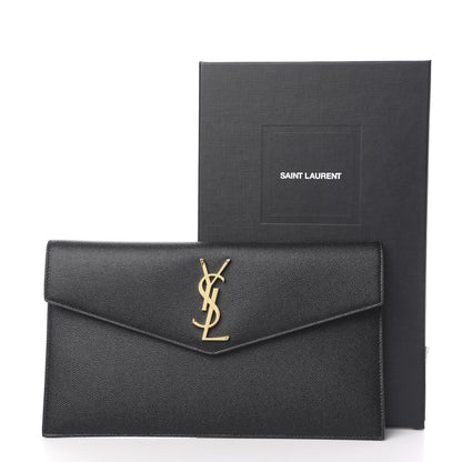 Saint Laurent Grain De Poudre Uptown Pouch Black 6 of 6