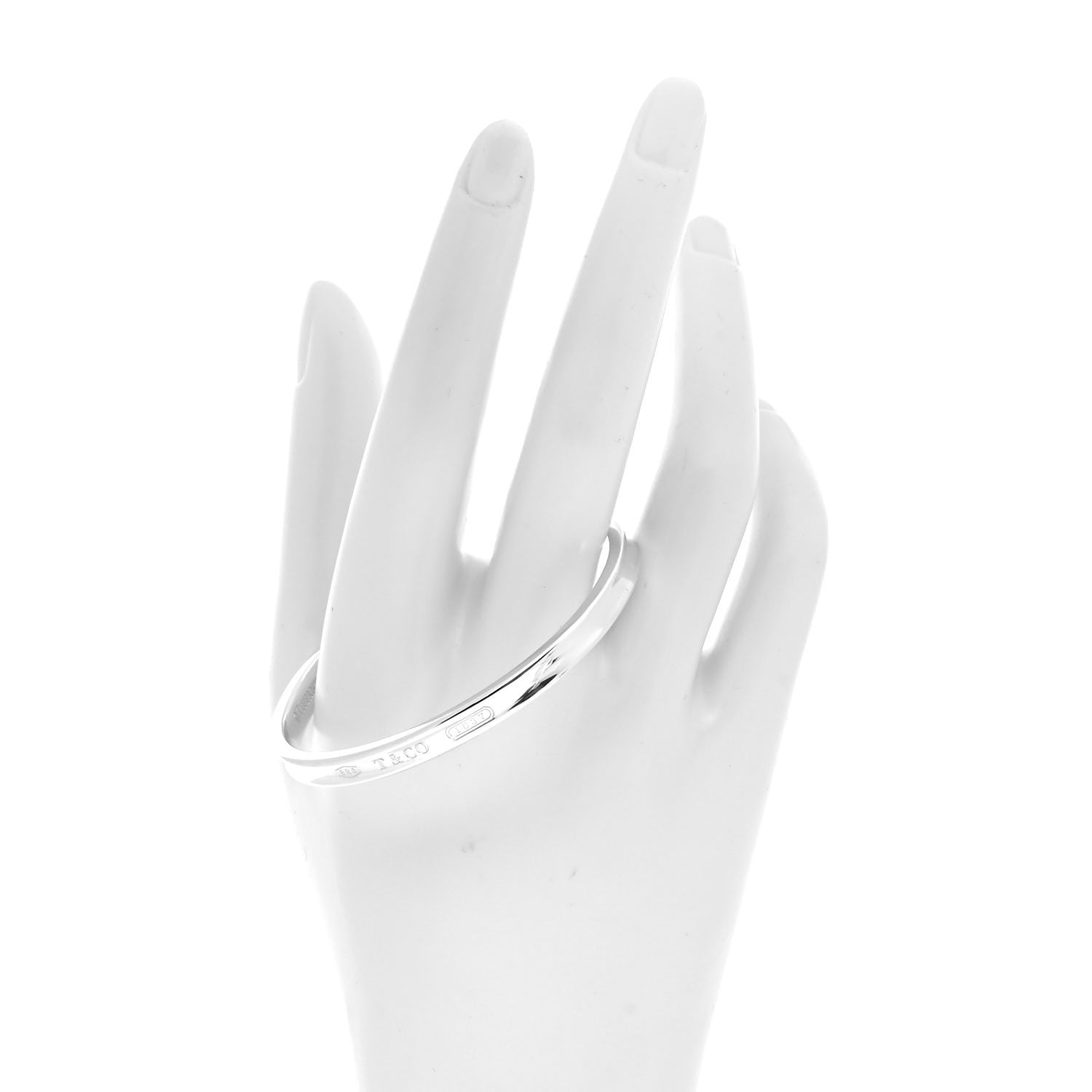 Tiffany Sterling Silver Narrow 1837 Cuff Bracelet 2 of 5