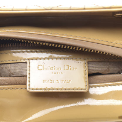 Christian Dior Patent Cannage Medium Lady Dior Beige 6 of 16