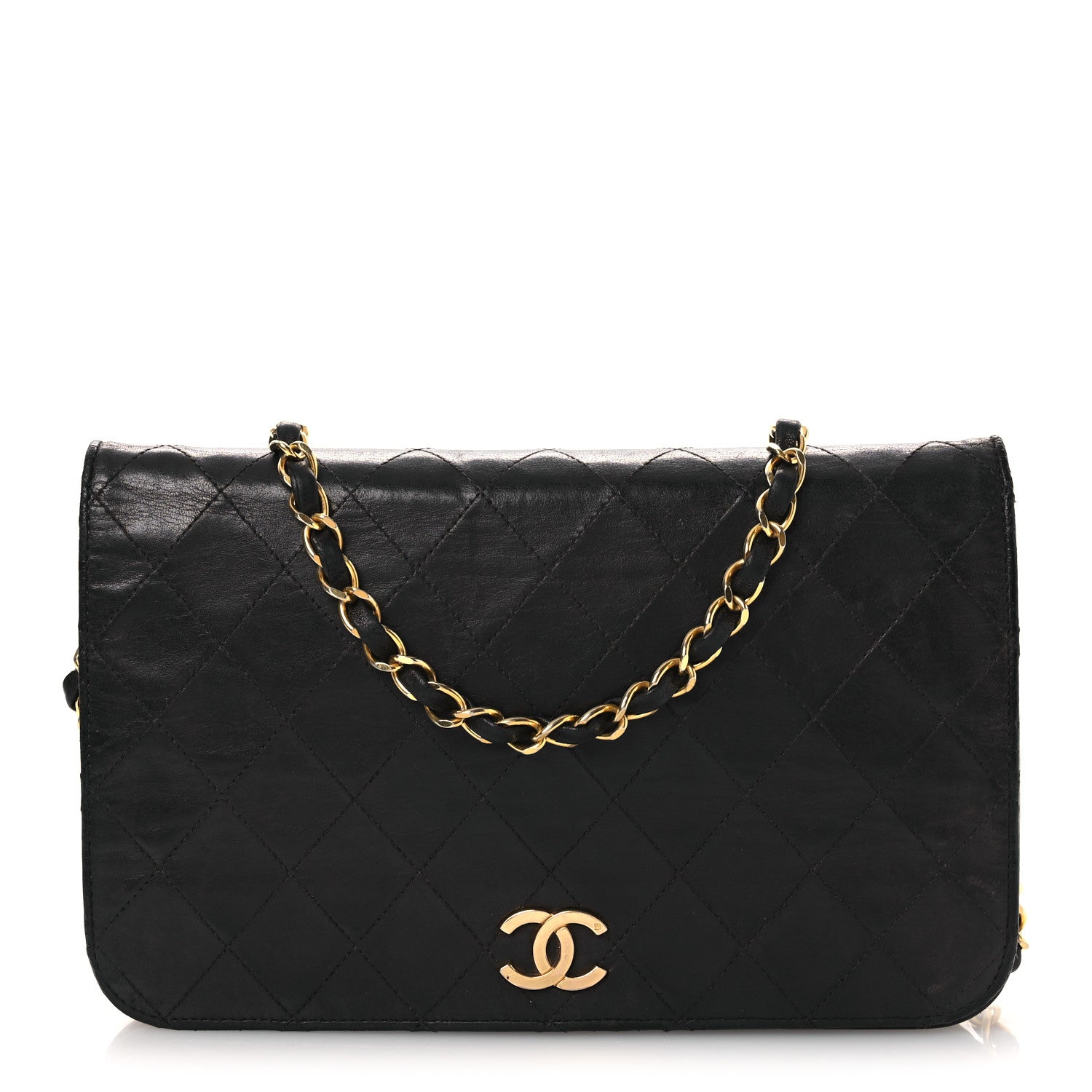 Chanel Lambskin Quilted Small Single Flap Bag Black 1 of 15