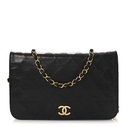Chanel Lambskin Quilted Small Single Flap Bag Black 1 of 15