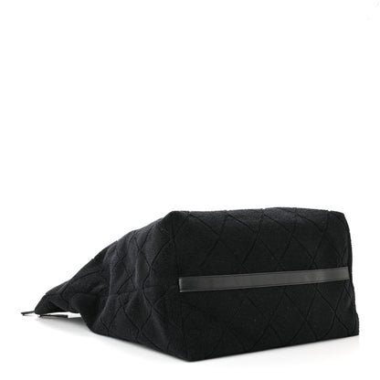 Chanel Terry Cotton CC Beach Tote Set Black 5 of 13
