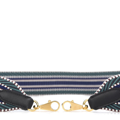 Hermes Toile Swift 50mm Sangle Cavale Shoulder Strap Malachite Bleu Electrique Black 3 of 5