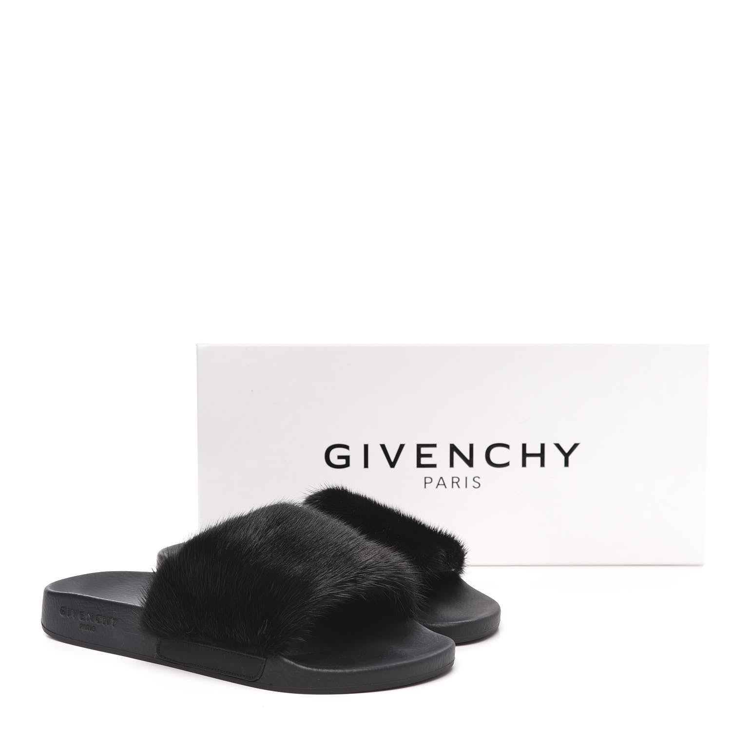 Givenchy Mink Rubber Slide Sandals 37 Black 8 of 8