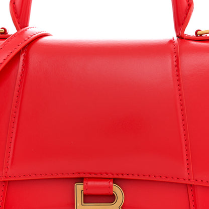 Balenciaga Shiny Box Calfskin Small Hourglass Top Handle Bag Bright Red 8 of 11