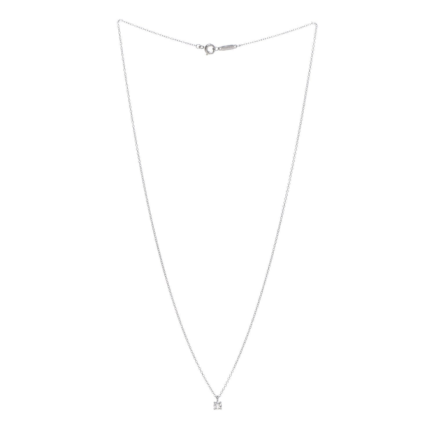 Platinum Diamond .18ct Solitaire Pendant Necklace