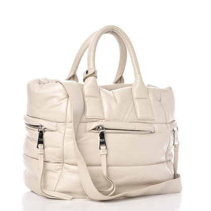 Prada Nappa Bomber Tote Bianco 3 of 8